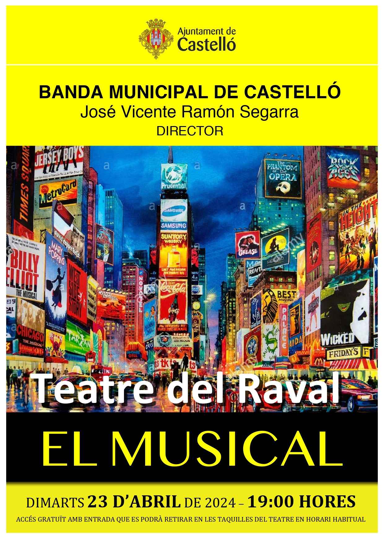 Concert: El Musical. Banda Municipal de Castelló